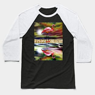 Flamingo Reflections Baseball T-Shirt